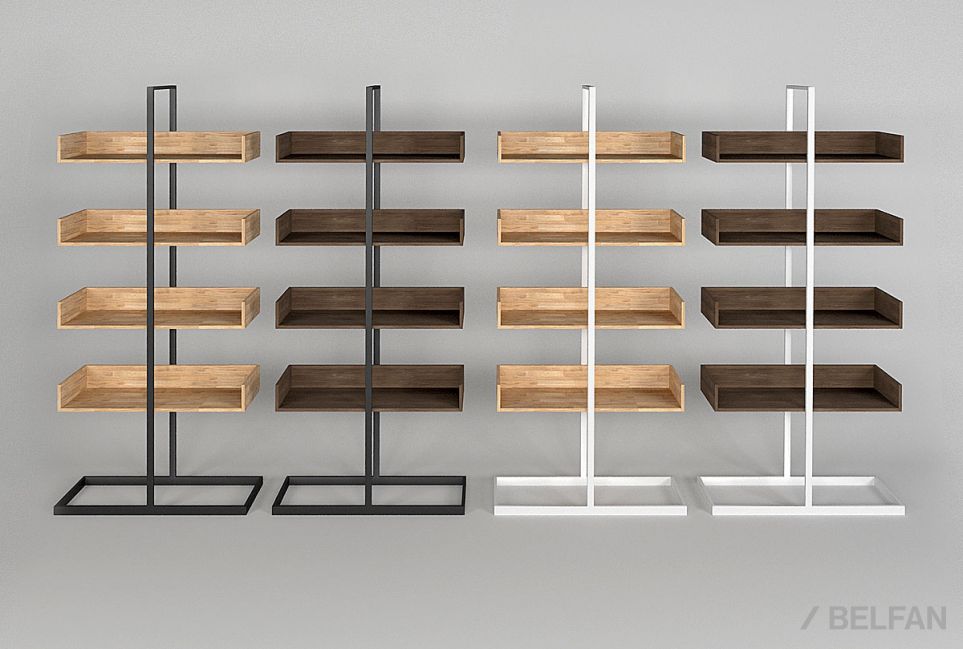 Стеллаж "Art Collection" 4-1 массив дуба, металл 6