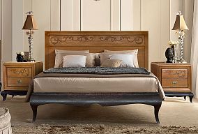 Кровать "Соната" с декором (низкое изножье)
