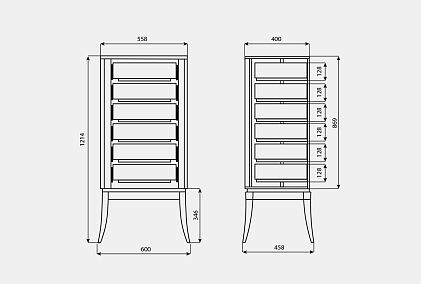 Комод высокий "Коста"