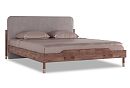 Кровать "Меридиан" (мягкое изголовье); без основания, без матраса; (1600x2000); к-шоколадный дуб; Tiffany 29 Taupe
