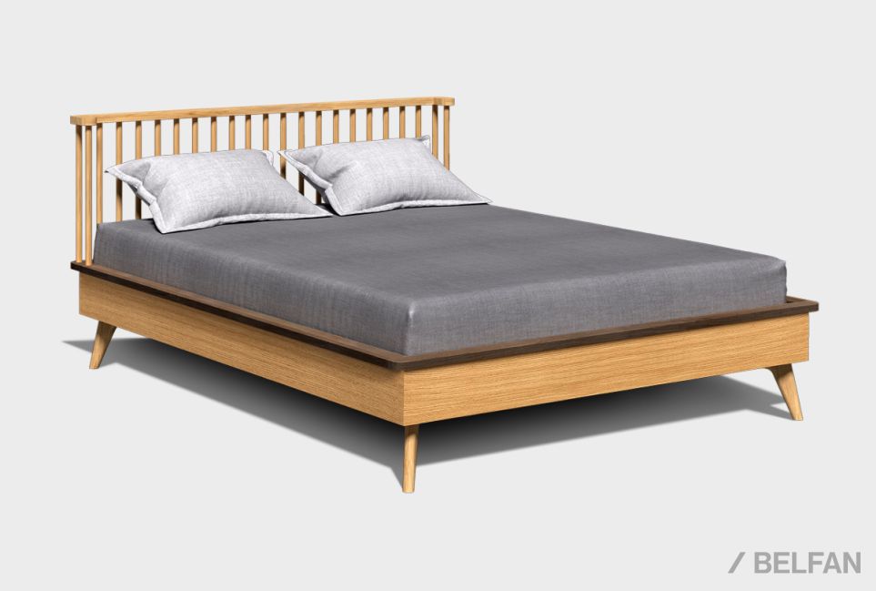 Кровать "Elva" массив и шпон дуба 1