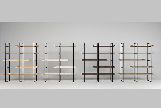 Стеллаж "Арт" 453 массив дуба, металл 9