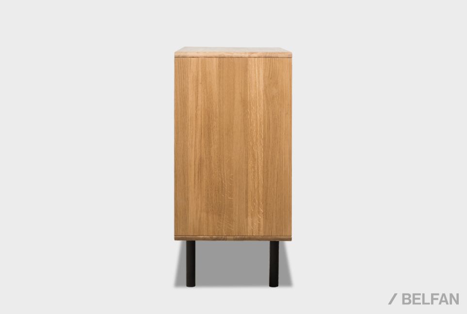 Тумба "Норман" 2 массив дуба, МДФ, металл 4