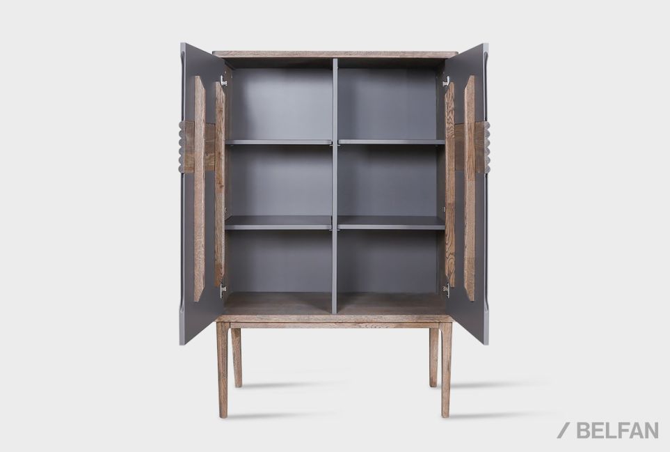 Тумба высокая "Уоллстрит" массив дуба, МДФ 4