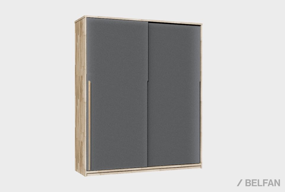 Шкаф-купе 2-х дверный "Wallstreet" массив дуба, МДФ 1