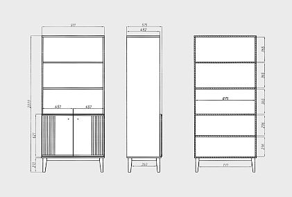 Стеллаж для книг "Чикаго"