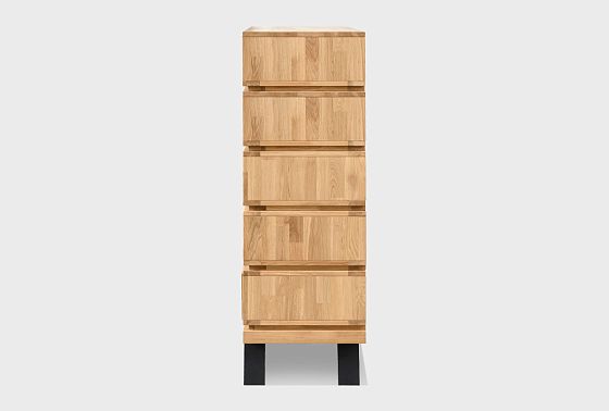 Комод высокий "Etna" с декором (фигурный) массив дуба, металл 5