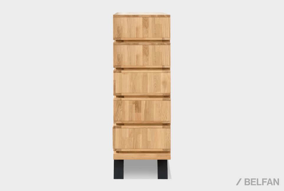 Комод высокий "Etna" с декором (фигурный) массив дуба, металл 4