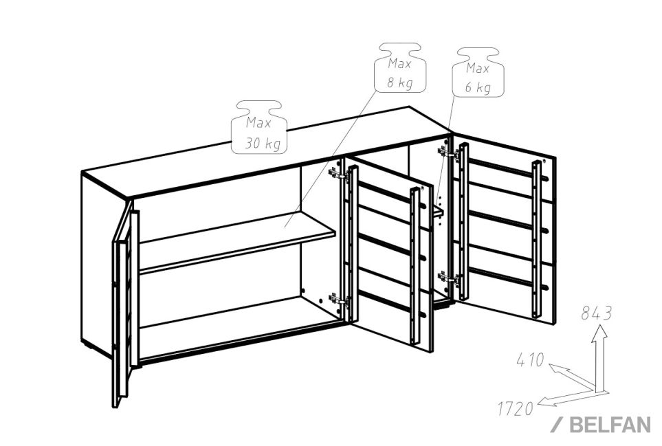 Тумба "Гринвуд" 3 массив дуба 2