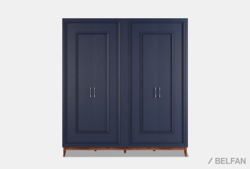 Шкаф 4-х дверный "Сакраменто" (с декором) массив и шпон дуба, МДФ 1