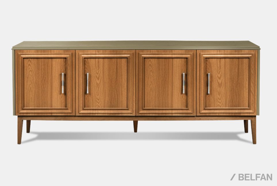 Тумба "Сакраменто" 4 массив и шпон дуба, МДФ 1