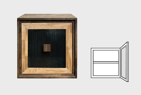 Модуль настенный "Cube Design" 1 массив и шпон дуба 2