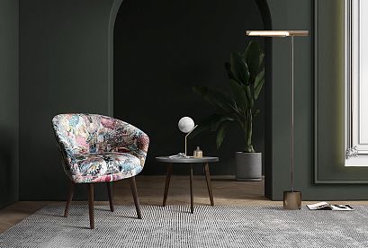 "Тиана" кресло; нераскл.; 12; дуб лак; Rio (1509-T379 E-A) (гр. 3)