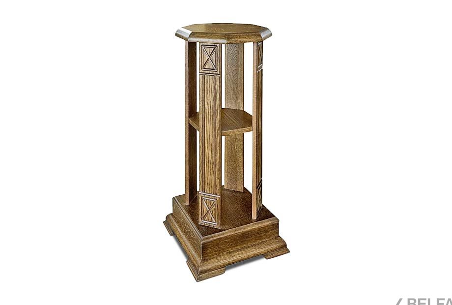 Подставка декоративная (цветочница) "Верди Люкс А2" массив и шпон дуба 1