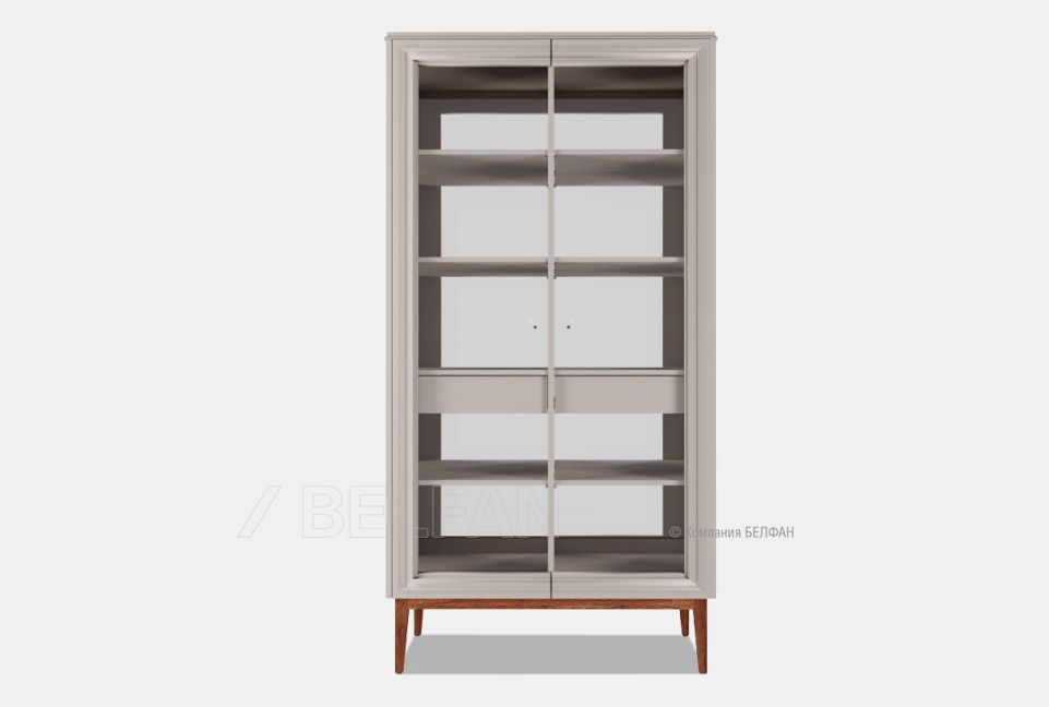 Витрина 2-х дв. "Сакраменто"; сумеречный, орех