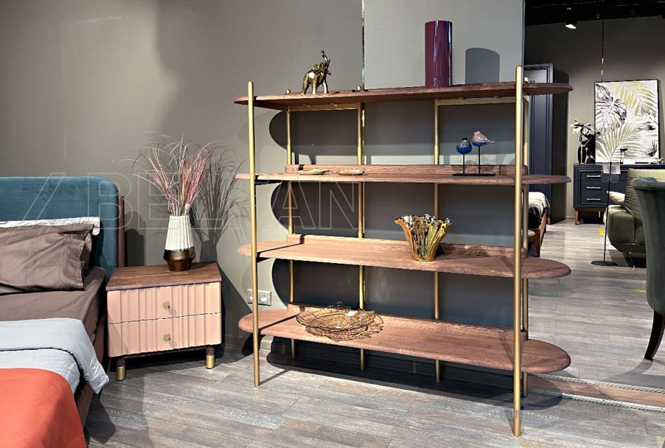 Стеллаж "Меридиан" 4 массив дуба, металл 2