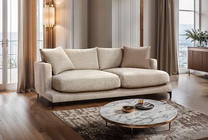 "Леформ" диван 2-х модульный; нераскл.; 22; металл шоколад; Step 7+Step 7+Aurora Desert+Aurora Slate (гр. 5/ТД+АБ)