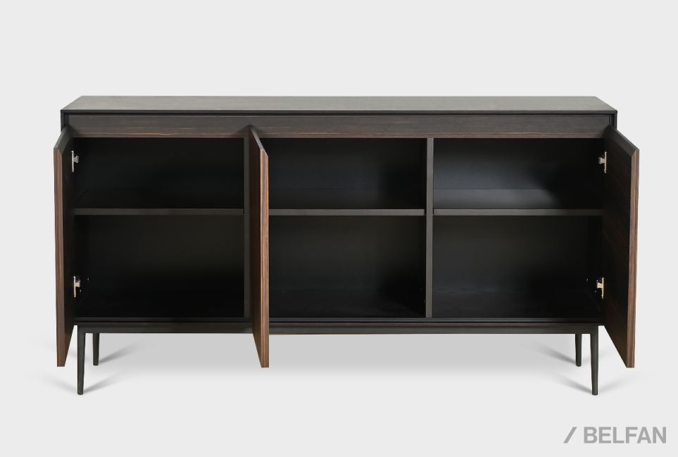 Тумба "Монреаль" 3 шпон дуба, МДФ, металл 2