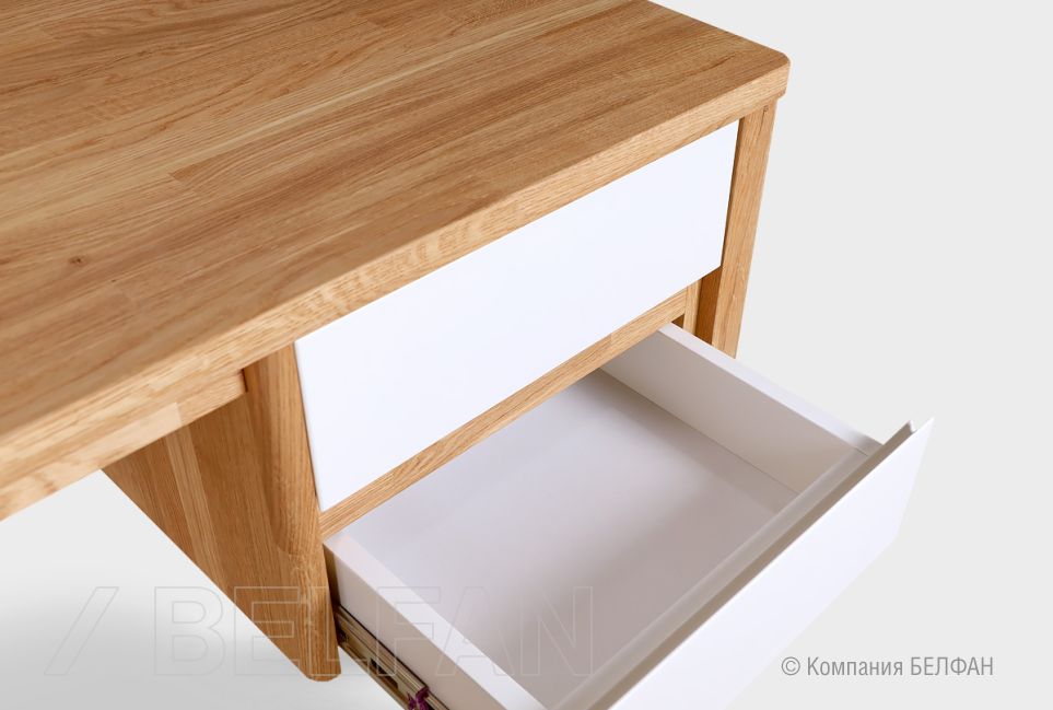 Стол письменный "Wallstreet" (2 тумбы) массив дуба, МДФ 4