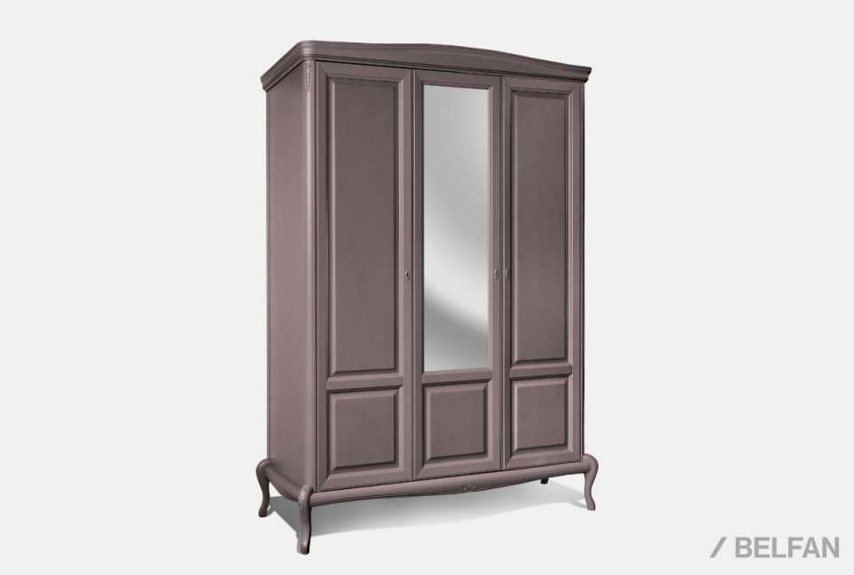 Шкаф для одежды "Fleuron" 3-х дв. (с зеркалом) массив и шпон дуба 1