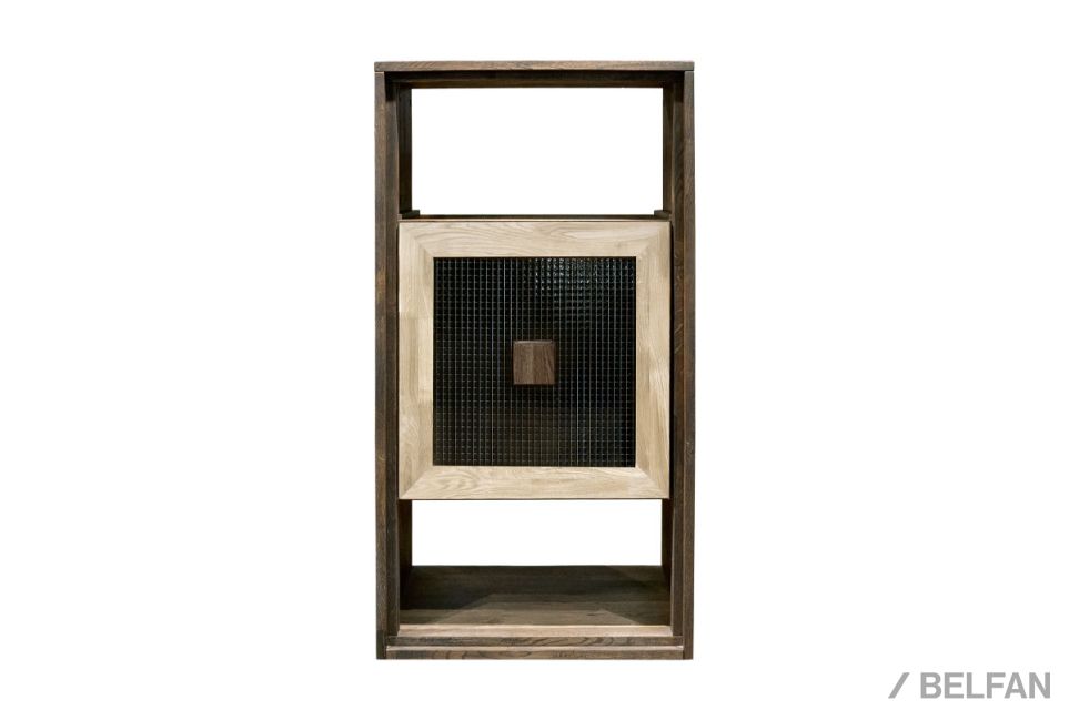 Модуль настенный "Cube Design" 2 (с нишей) массив и шпон дуба 1