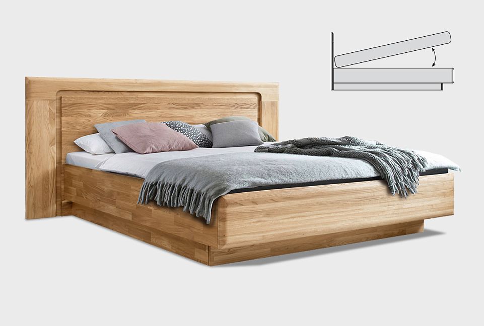 Кровать "Bremen" с подъемным механизмом; с основанием, без матраса; (1800x2000); дуб тёмный