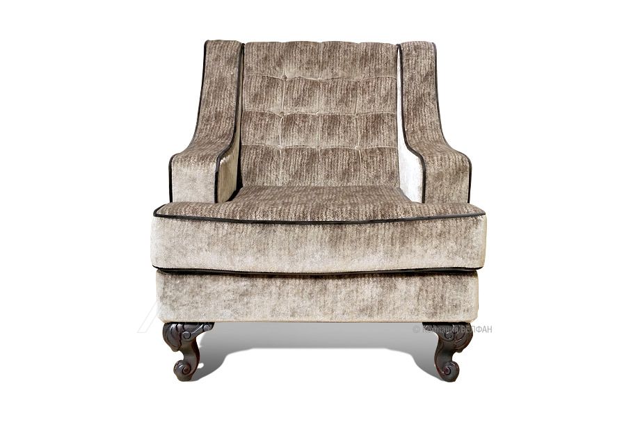 "Флерон" кресло; нераскл.; табак с тёмной патиной; Maverick 04 + Maverick 05 (гр.Т7/МТХ)