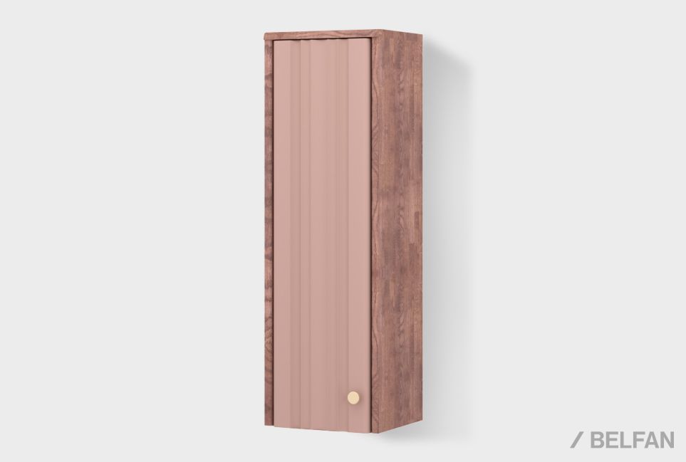 Шкаф настенный "Меридиан" (левый) массив дуба, МДФ 1