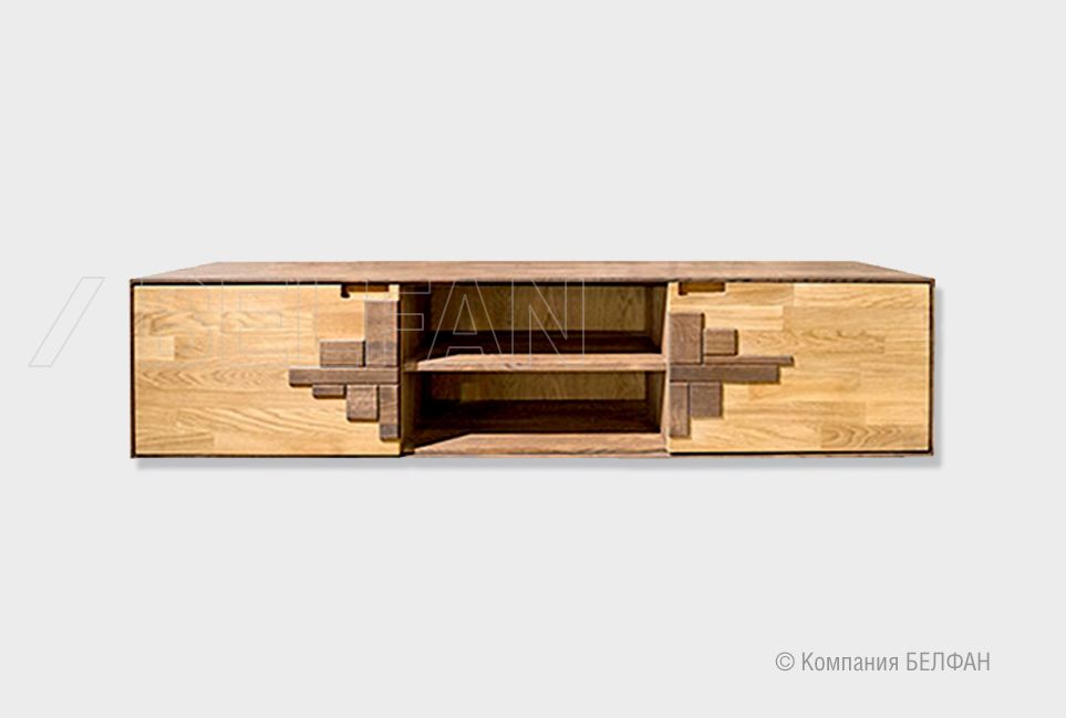 Тумба под ТВ навесная "Irving Design" массив дуба 6