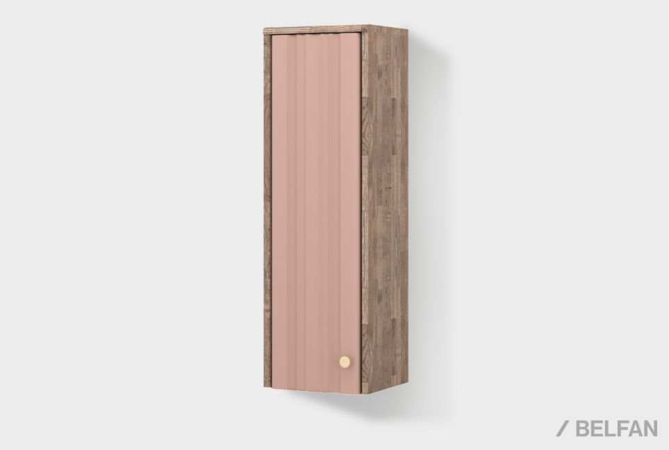 Шкаф настенный "Меридиан" (левый) массив дуба, МДФ 1