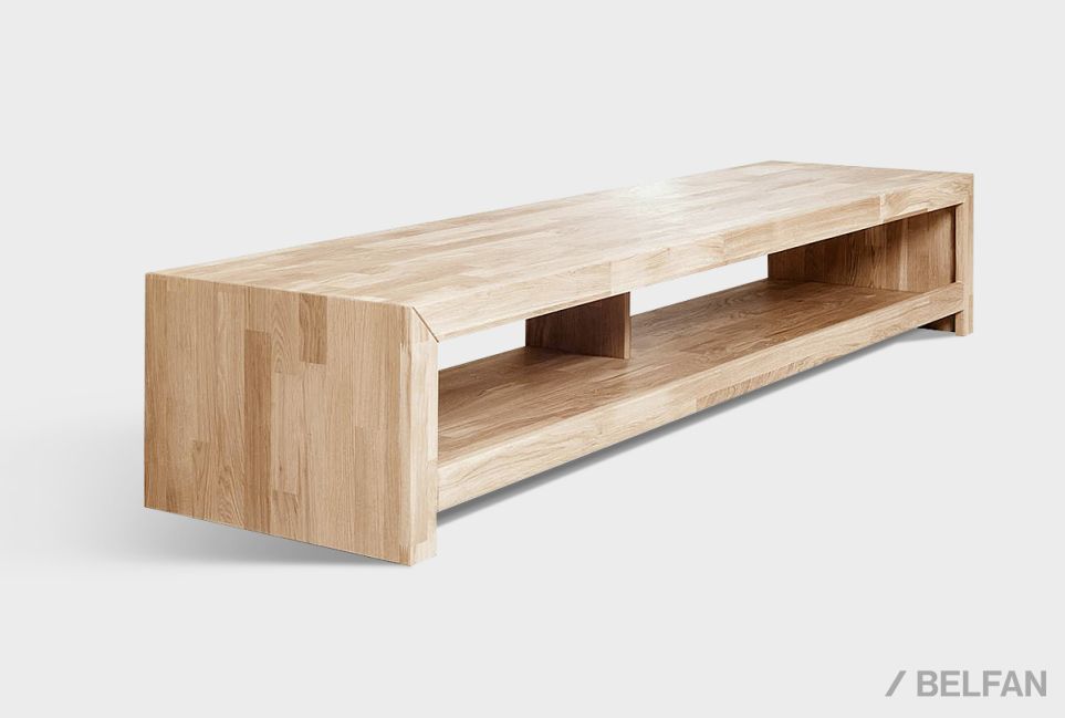 Тумба под ТВ "Art Collection" 140 (с нишами) массив дуба 2