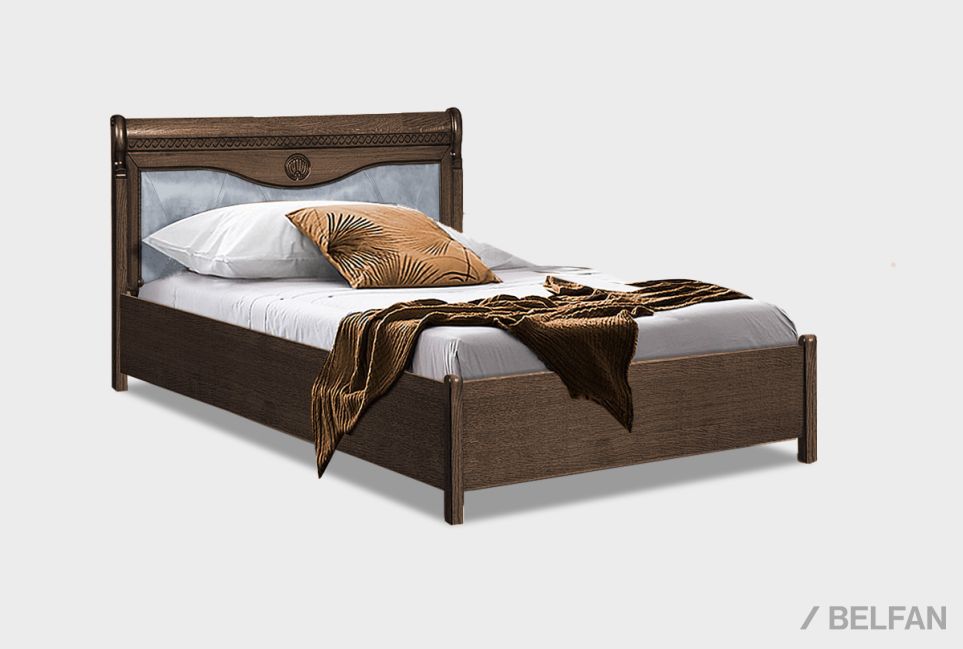 Кровать "Лика" (низкое изножье) массив и шпон дуба 1