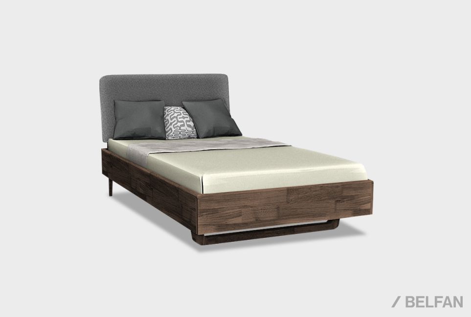 Кровать "Wallstreet" (мягкое изголовье) массив дуба 1