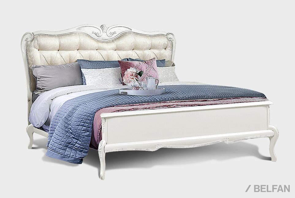 Кровать "Fleuron" (низкое изножье) массив и шпон дуба 1