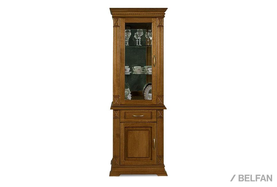 Шкаф комбинированный "Верди Люкс 1з" массив и шпон дуба 2