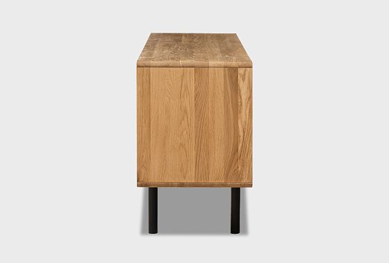 Тумба под ТВ высокая "Норман" 4 массив дуба, МДФ, металл 6