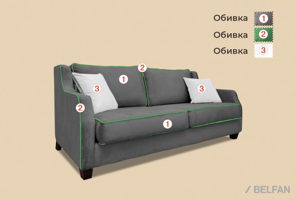 "Брайтон" диван 2-х местный 2
