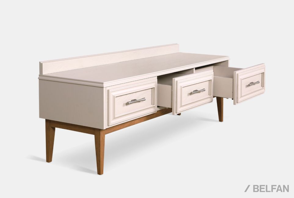 Тумба под ТВ "Сакраменто" 3 массив и шпон дуба, МДФ 4