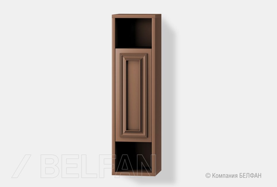 Шкаф настенный "Сакраменто" (левый) массив и шпон дуба, МДФ 1