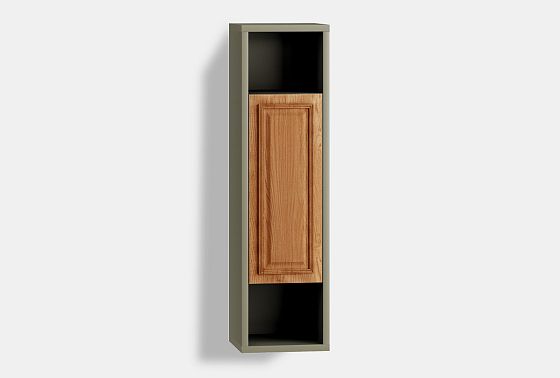 Шкаф настенный "Сакраменто" (правый) массив и шпон дуба, МДФ 3