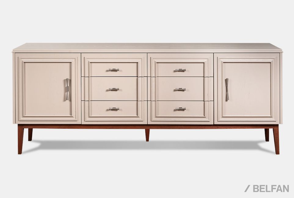 Тумба "Сакраменто" 4 (с ящиками) массив и шпон дуба, МДФ 2