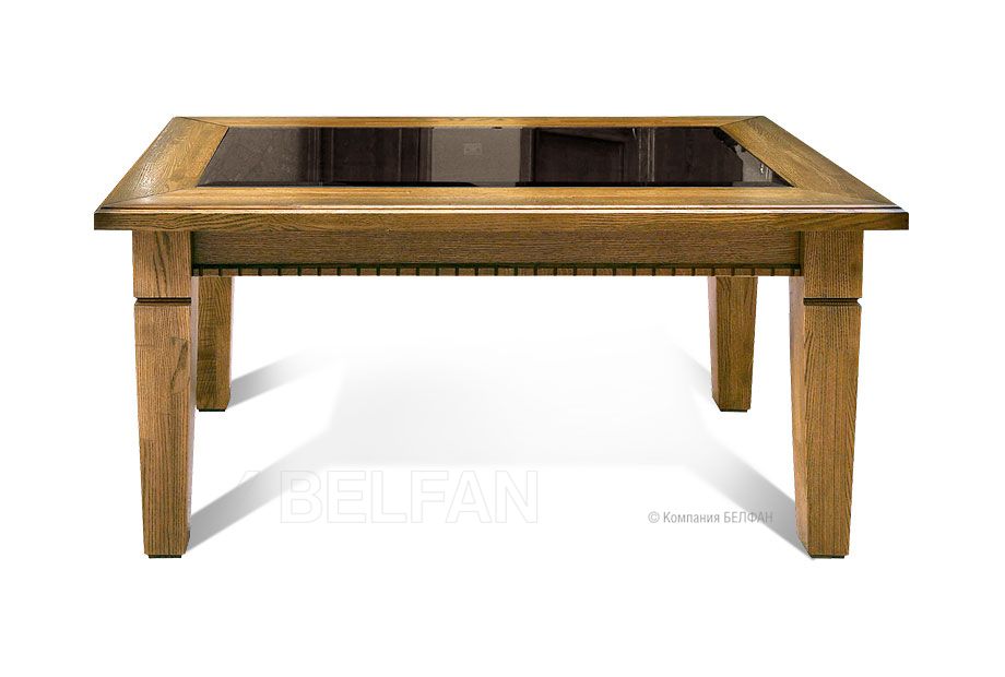 Стол журнальный "Верди Люкс 3"; стекло декоративное; черешня