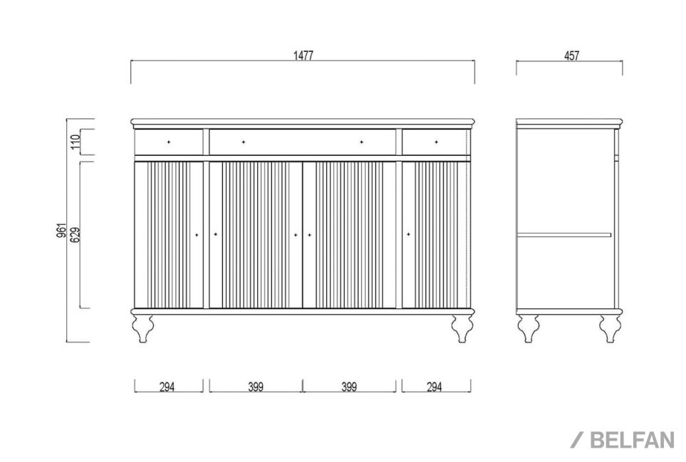 Комод "Рандеву" 223 массив сосны 4