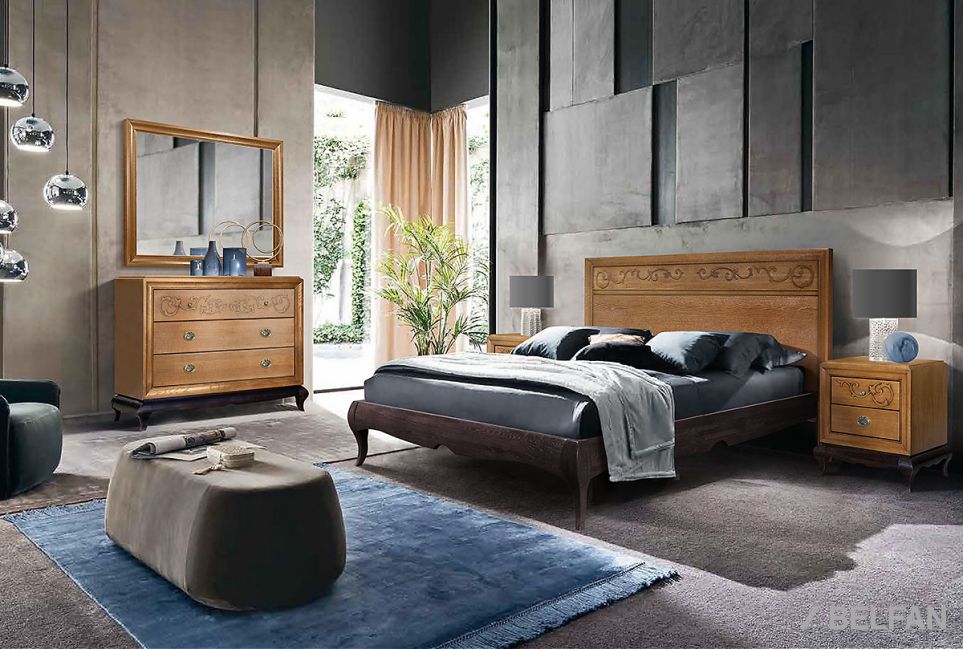 Зеркало "Соната" (без декора) прямоугольное массив и шпон дуба 2