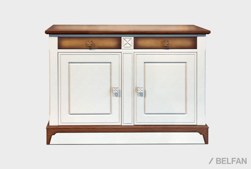 Тумба 2-х дверная (низ) "Brianson" массив и шпон дуба, МДФ 1