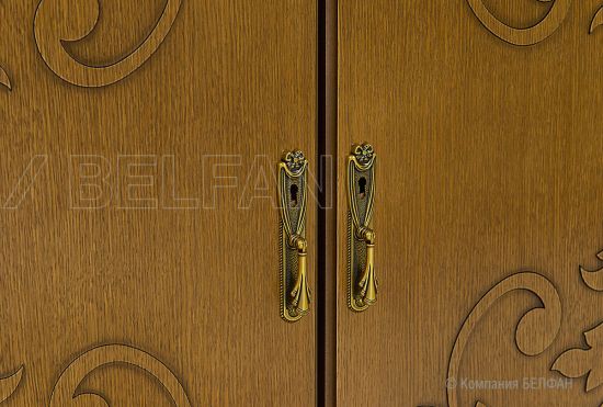 Тумба "Соната" высокая (декор) массив и шпон дуба 9