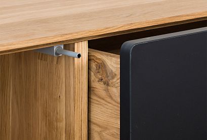 Тумба "Норман" 3 (с ящиками); дуб натуральный, чёрный