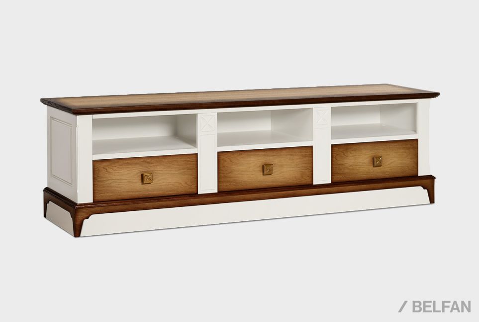 Тумба под ТВ "Brianson" массив и шпон дуба, МДФ 1