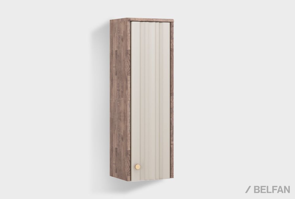 Шкаф настенный "Меридиан" (правый) массив дуба, МДФ 1