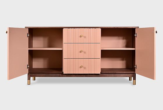 Тумба "Меридиан" 3 (с ящиками) массив дуба, МДФ 5